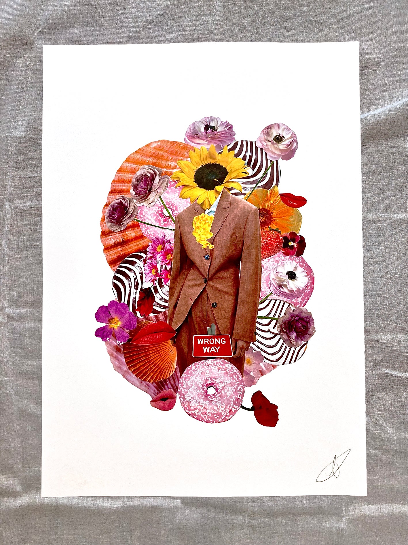 Original Art Creation Sweat Sucrerie Beignets artistiques Collage healahchild Morgane Hebert Donut Woman